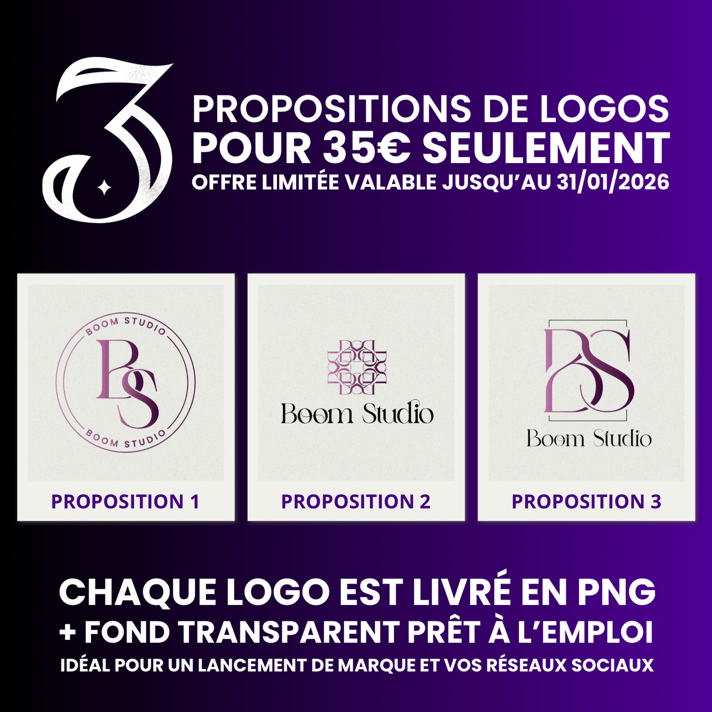 3 propositions de logos